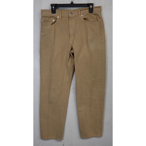 Mens Levis 550 Vintage Brown Denim Jeans Pants Size 34x32 USA Y2K Measures 33 - Picture 1 of 10